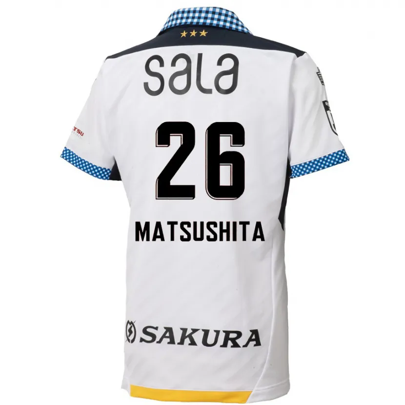 Danxen Kid Sota Matsushita #26 White Black Away Jersey 2024/25 T-Shirt