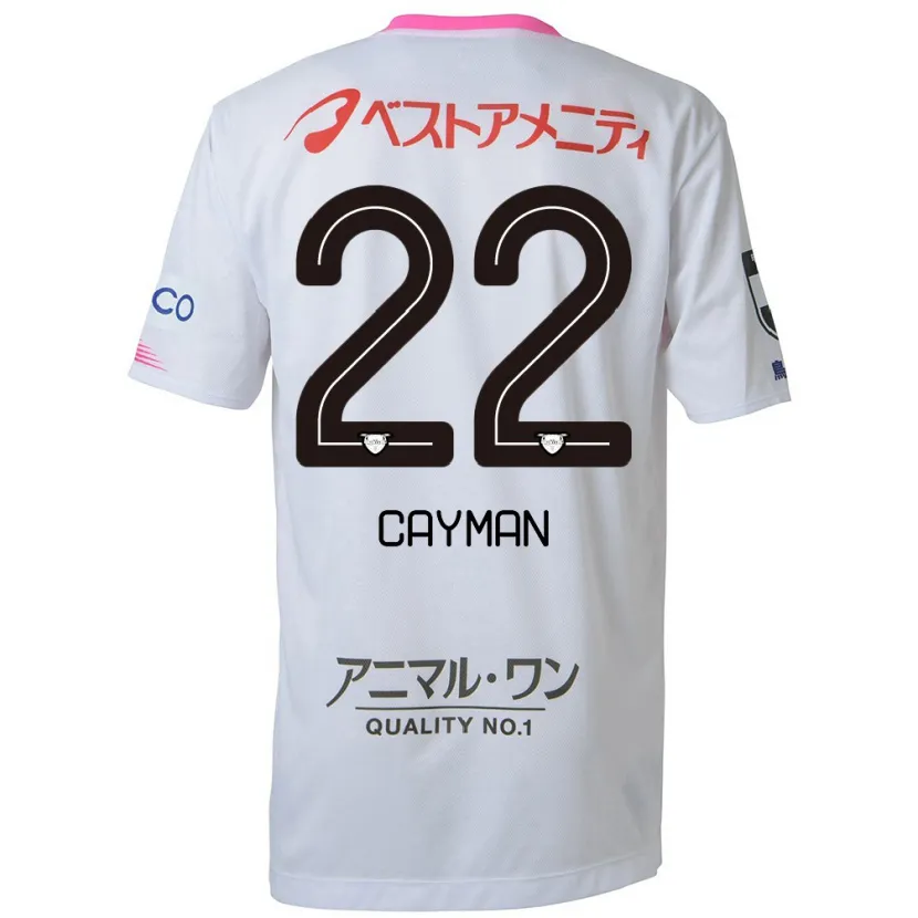 Danxen Kid Cayman Togashi #22 White Blue Pink Away Jersey 2024/25 T-Shirt