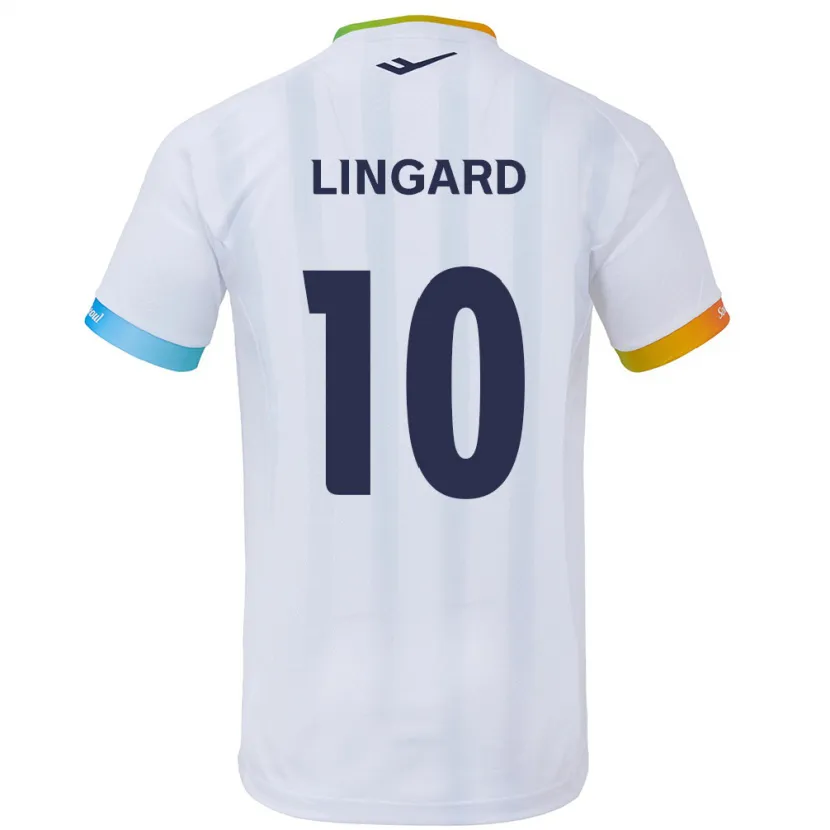 Danxen Kid Jesse Lingard #10 White Blue Away Jersey 2024/25 T-Shirt