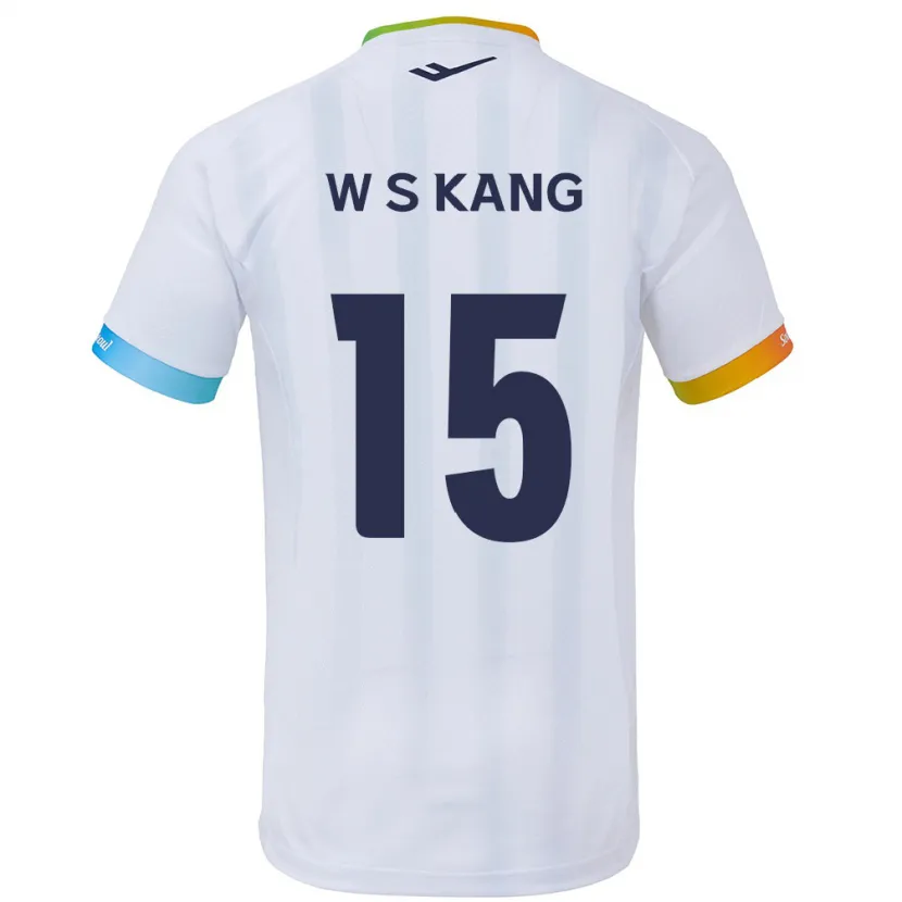 Danxen Kid Sang-Woo Kang #15 White Blue Away Jersey 2024/25 T-Shirt