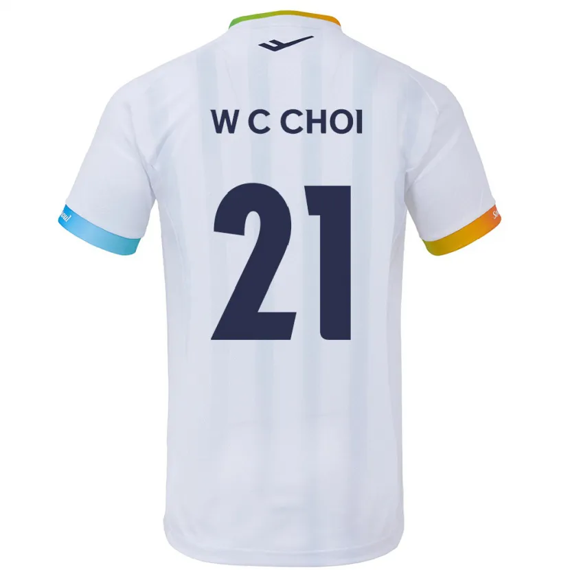 Danxen Kid Cheol-Won Choi #21 White Blue Away Jersey 2024/25 T-Shirt