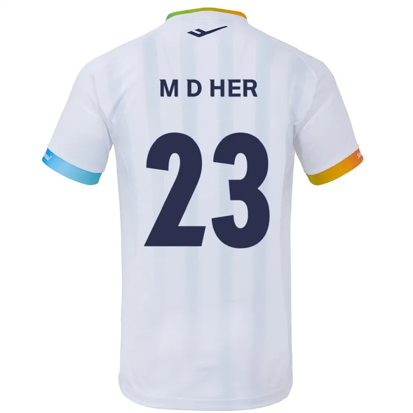 Danxen Kid Dong-Min Her #23 White Blue Away Jersey 2024/25 T-Shirt