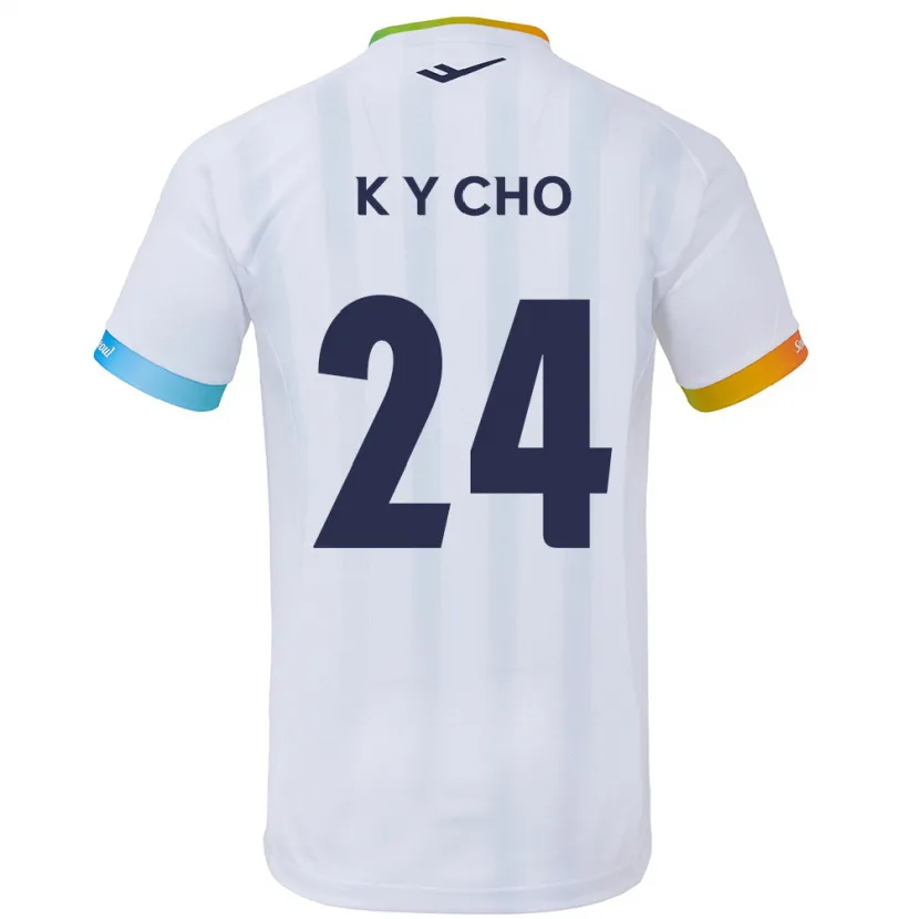 Danxen Kid Young-Kwang Cho #24 White Blue Away Jersey 2024/25 T-Shirt