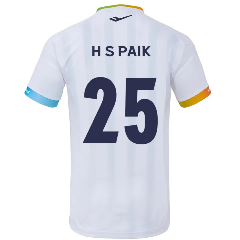 Danxen Kid Sang-Hoon Paik #25 White Blue Away Jersey 2024/25 T-Shirt