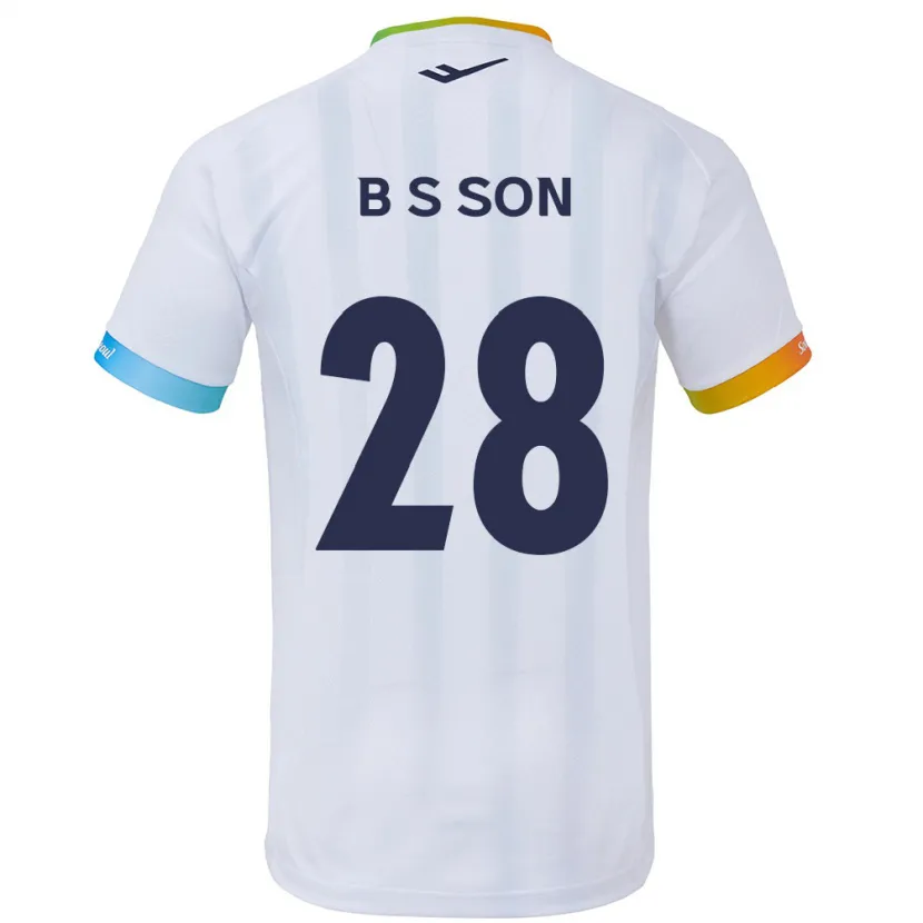 Danxen Kid Seung-Beom Son #28 White Blue Away Jersey 2024/25 T-Shirt