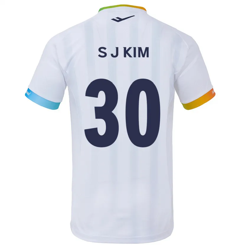 Danxen Kid Ju-Sung Kim #30 White Blue Away Jersey 2024/25 T-Shirt