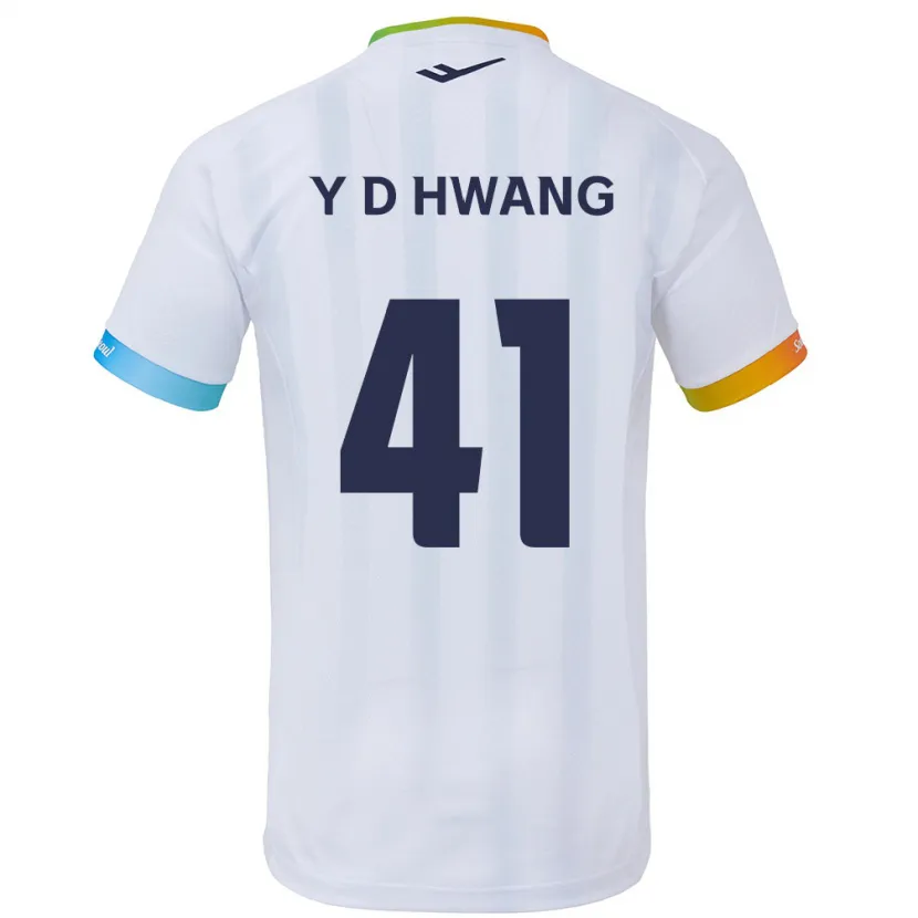 Danxen Kid Do-Yoon Hwang #41 White Blue Away Jersey 2024/25 T-Shirt