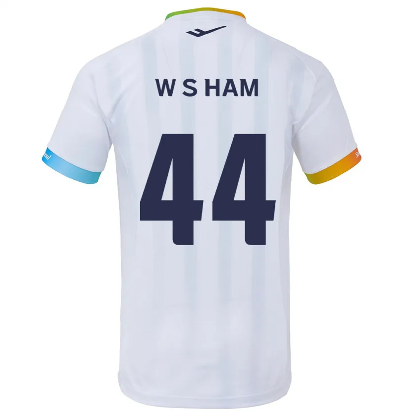 Danxen Kid Sun-Woo Ham #44 White Blue Away Jersey 2024/25 T-Shirt