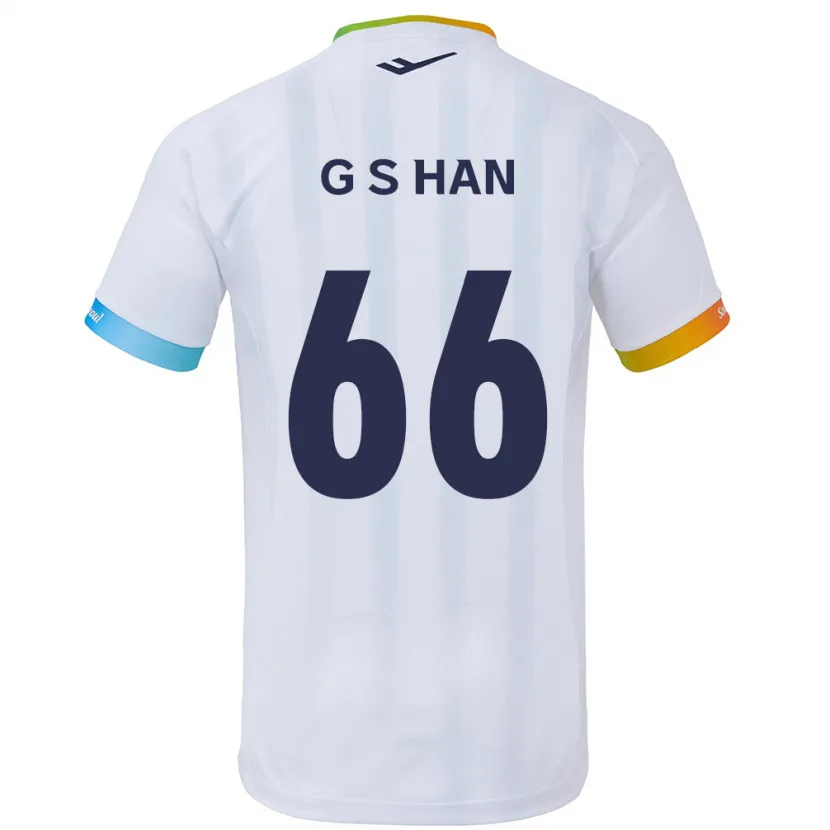 Danxen Kid Seung-Gyu Han #66 White Blue Away Jersey 2024/25 T-Shirt