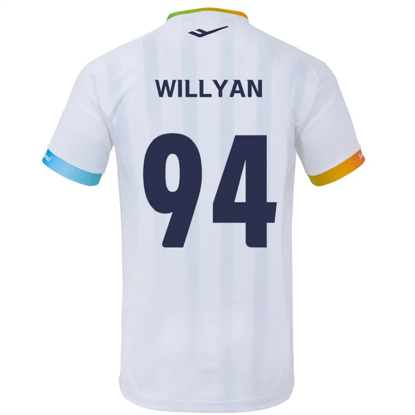 Danxen Kid Willyan #94 White Blue Away Jersey 2024/25 T-Shirt