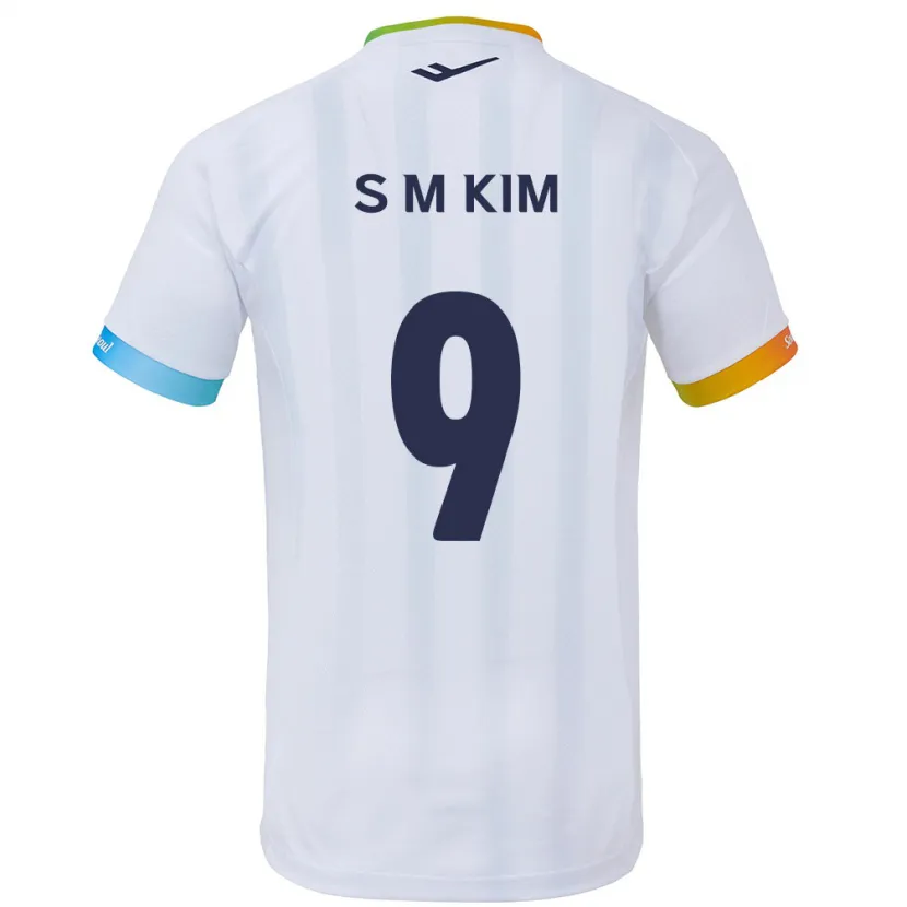 Danxen Kid Min-Sung Kim #9 White Blue Away Jersey 2024/25 T-Shirt