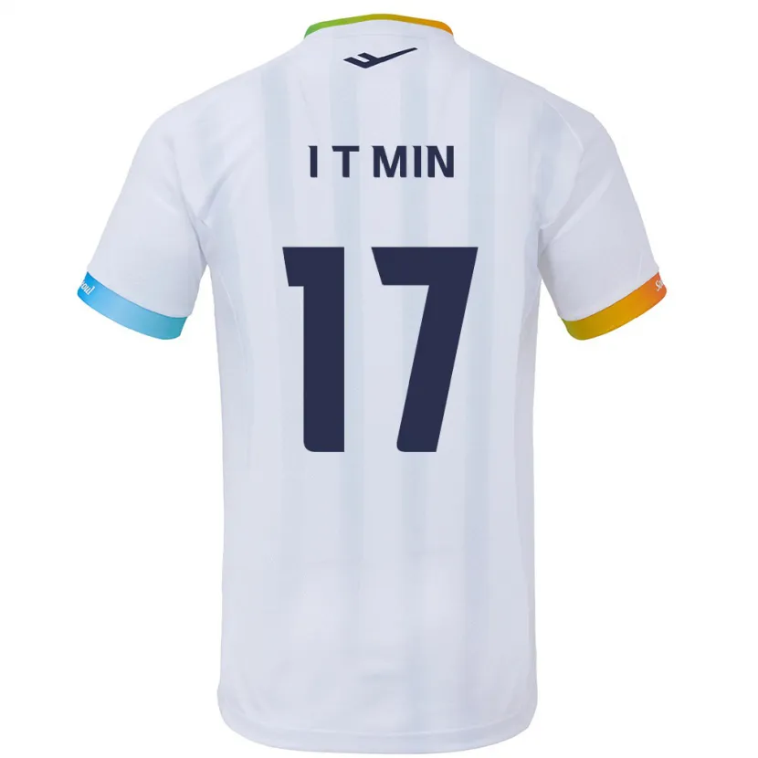 Danxen Kid Tae-In Min #17 White Blue Away Jersey 2024/25 T-Shirt