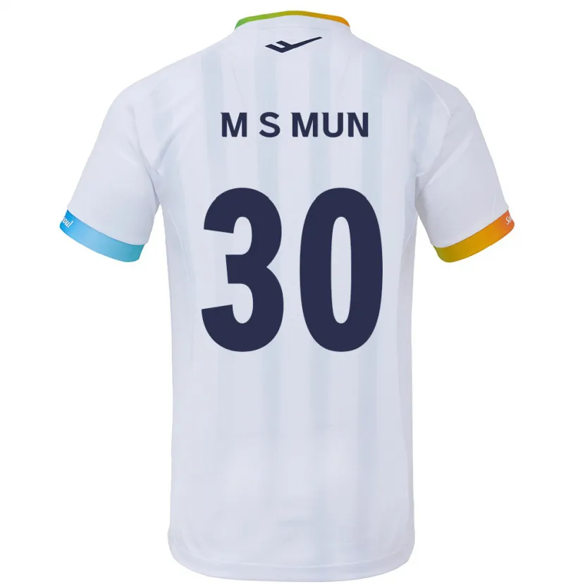 Danxen Kid Seong-Min Mun #30 White Blue Away Jersey 2024/25 T-Shirt