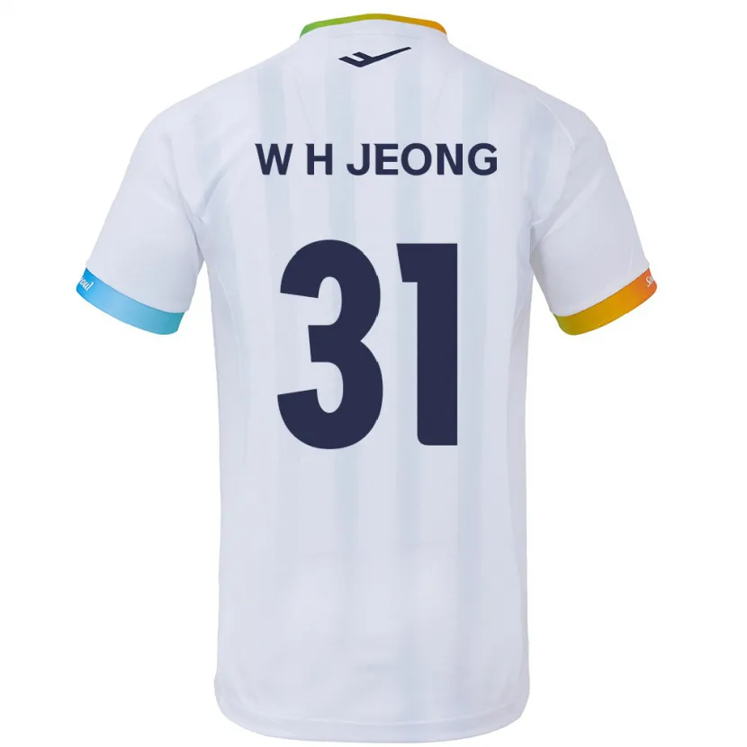 Danxen Kid Hyun-Woong Jeong #31 White Blue Away Jersey 2024/25 T-Shirt