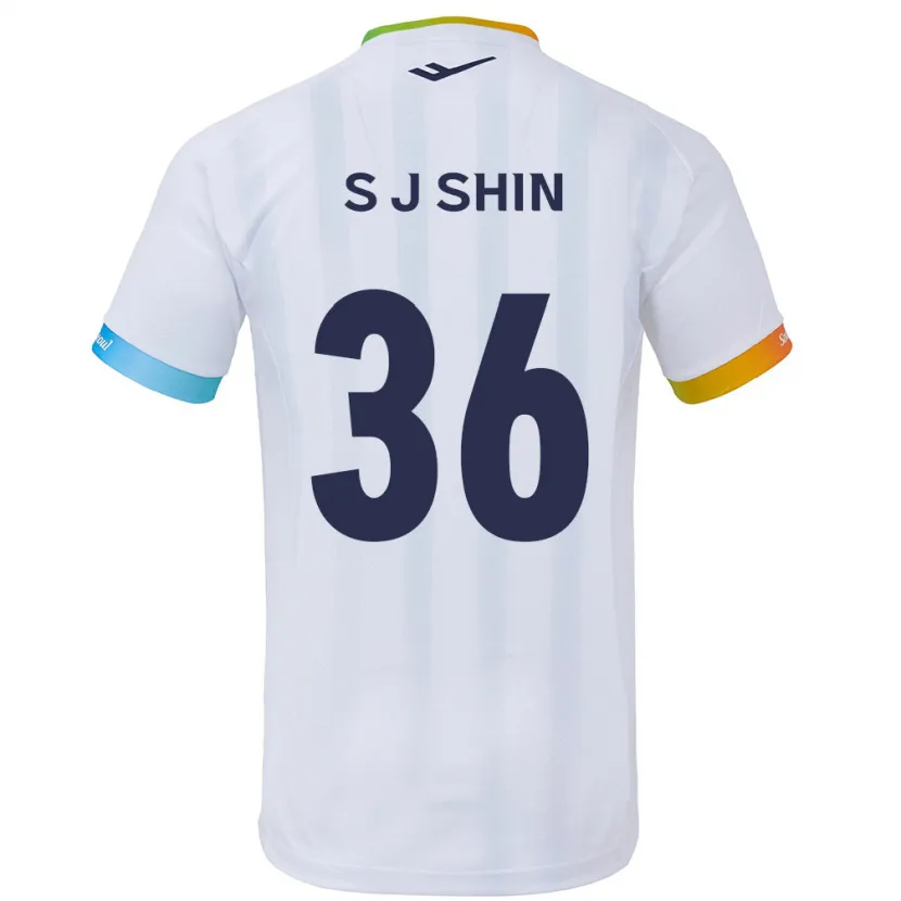 Danxen Kid Ji-Seop Shin #36 White Blue Away Jersey 2024/25 T-Shirt