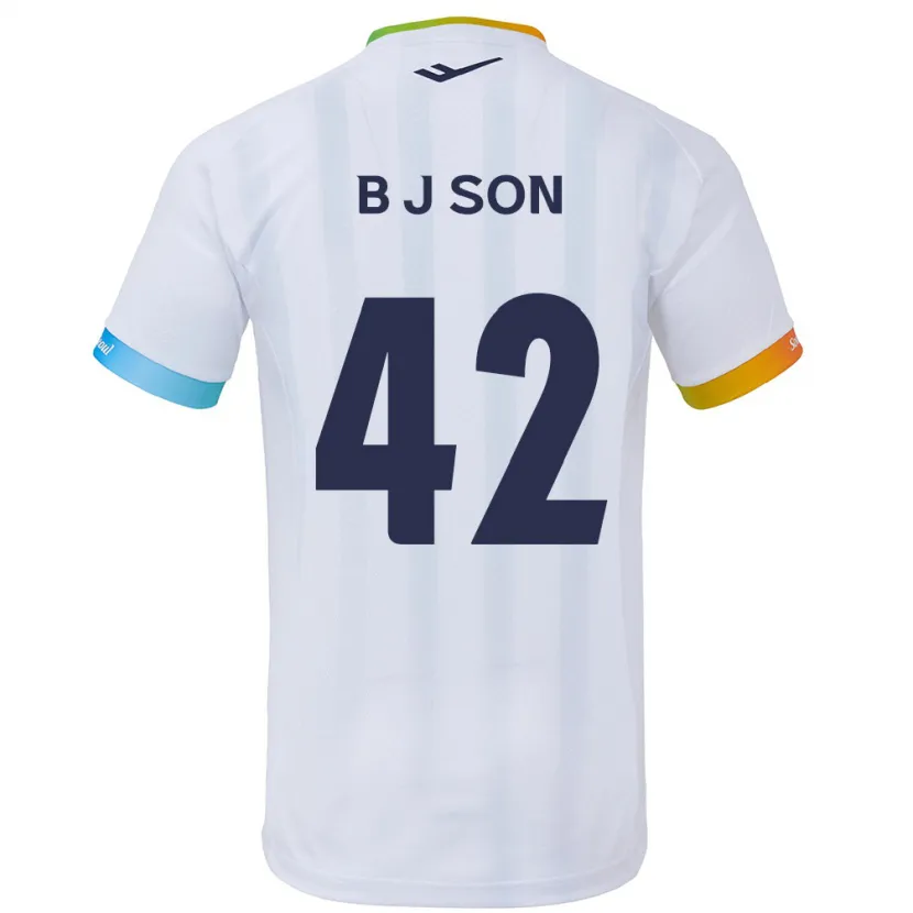 Danxen Kid Jeong-Beom Son #42 White Blue Away Jersey 2024/25 T-Shirt