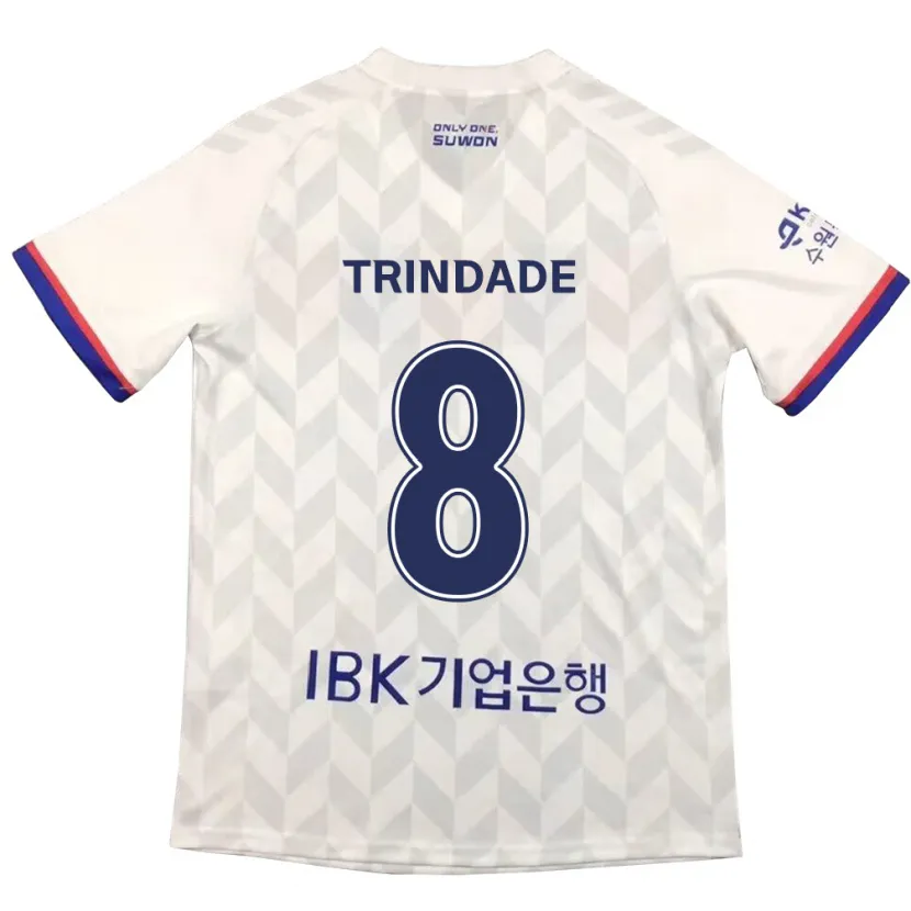 Danxen Kid Matheus Trindade #8 White Blue Away Jersey 2024/25 T-Shirt