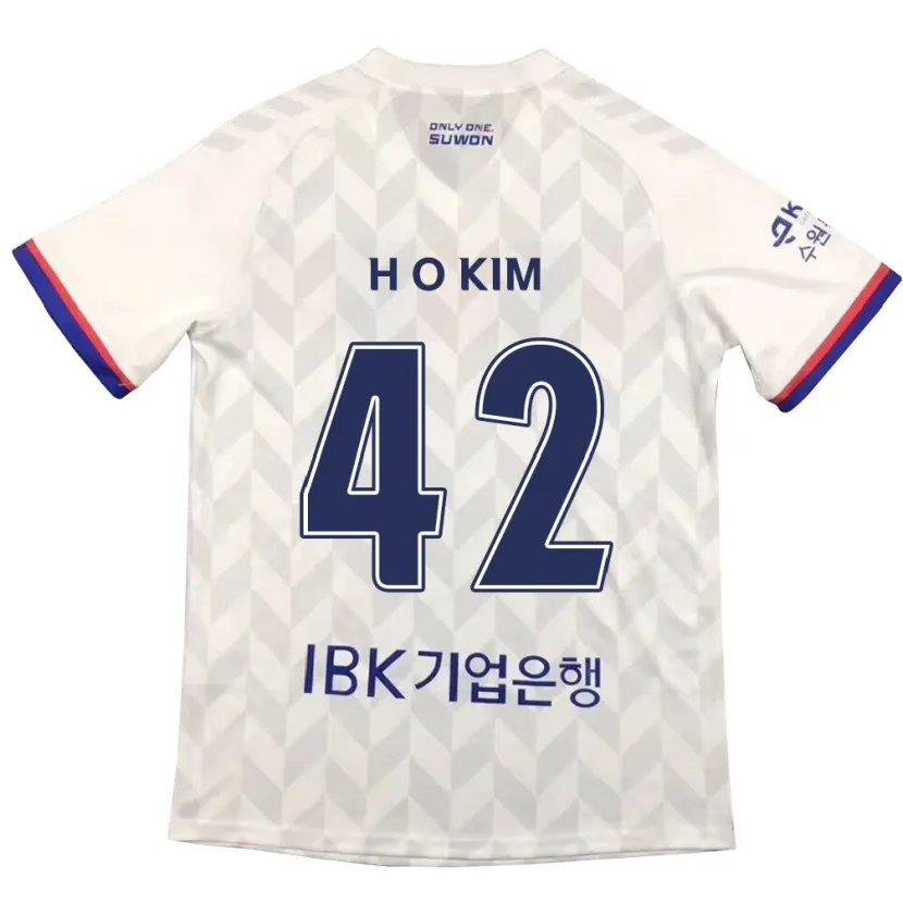 Danxen Kid One-Hyung Kim #42 White Blue Away Jersey 2024/25 T-Shirt