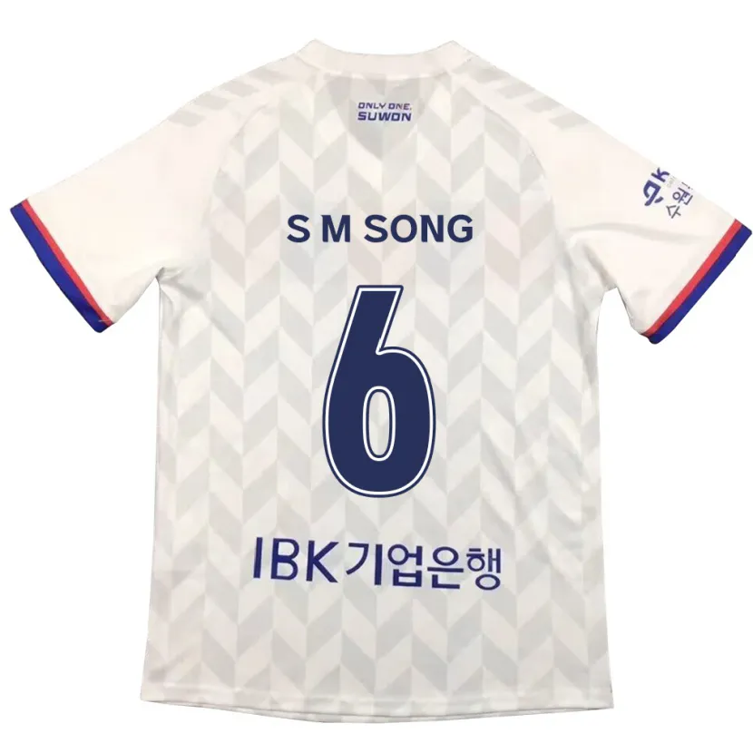 Danxen Kid Min-Seob Song #6 White Blue Away Jersey 2024/25 T-Shirt