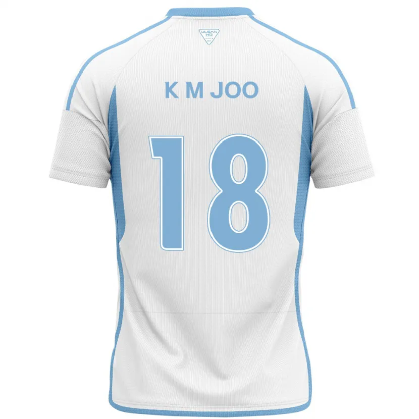 Danxen Kid Min-Kyu Joo #18 White Blue Away Jersey 2024/25 T-Shirt