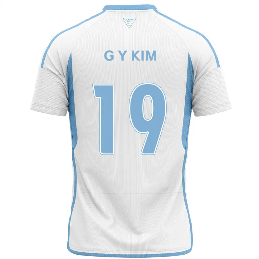 Danxen Kid Young-Gwon Kim #19 White Blue Away Jersey 2024/25 T-Shirt