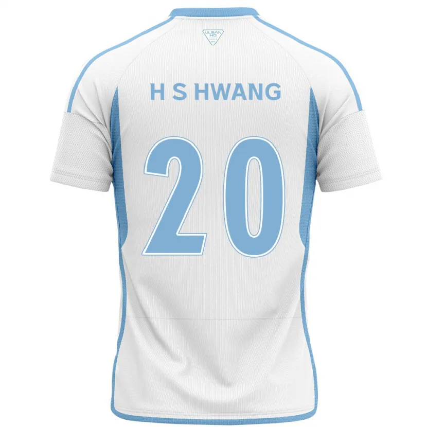 Danxen Kid Seok-Ho Hwang #20 White Blue Away Jersey 2024/25 T-Shirt