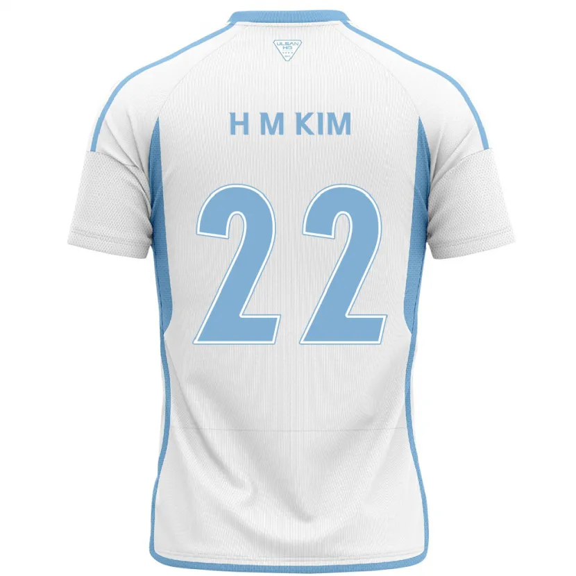 Danxen Kid Min-Hyuk Kim #22 White Blue Away Jersey 2024/25 T-Shirt