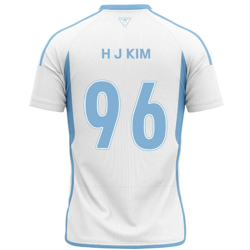 Danxen Kid Ji-Hyun Kim #96 White Blue Away Jersey 2024/25 T-Shirt