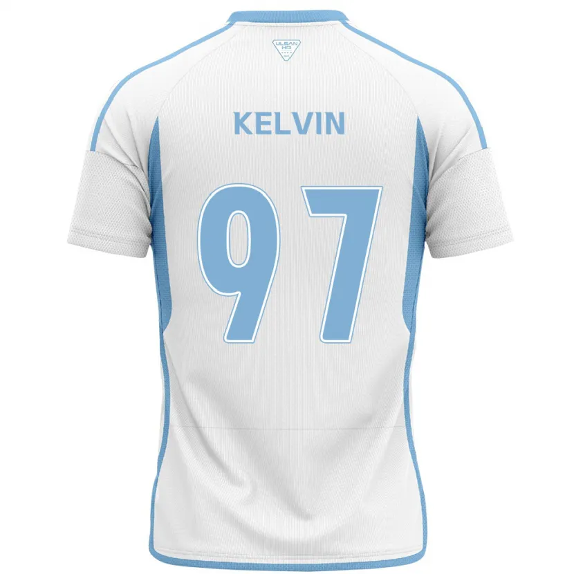 Danxen Kid Kelvin #97 White Blue Away Jersey 2024/25 T-Shirt