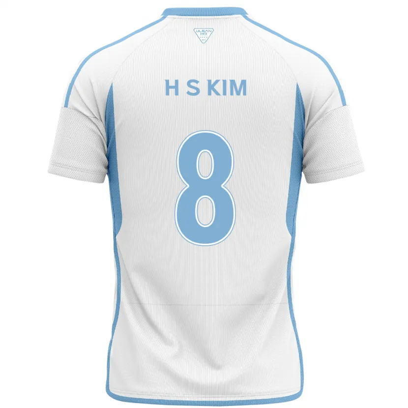 Danxen Kid Seung-Hyun Kim #8 White Blue Away Jersey 2024/25 T-Shirt