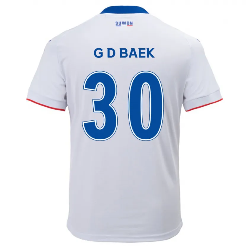 Danxen Kid Dong-Gyu Baek #30 White Blue Away Jersey 2024/25 T-Shirt