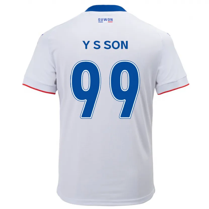 Danxen Kid Suk-Yong Son #99 White Blue Away Jersey 2024/25 T-Shirt