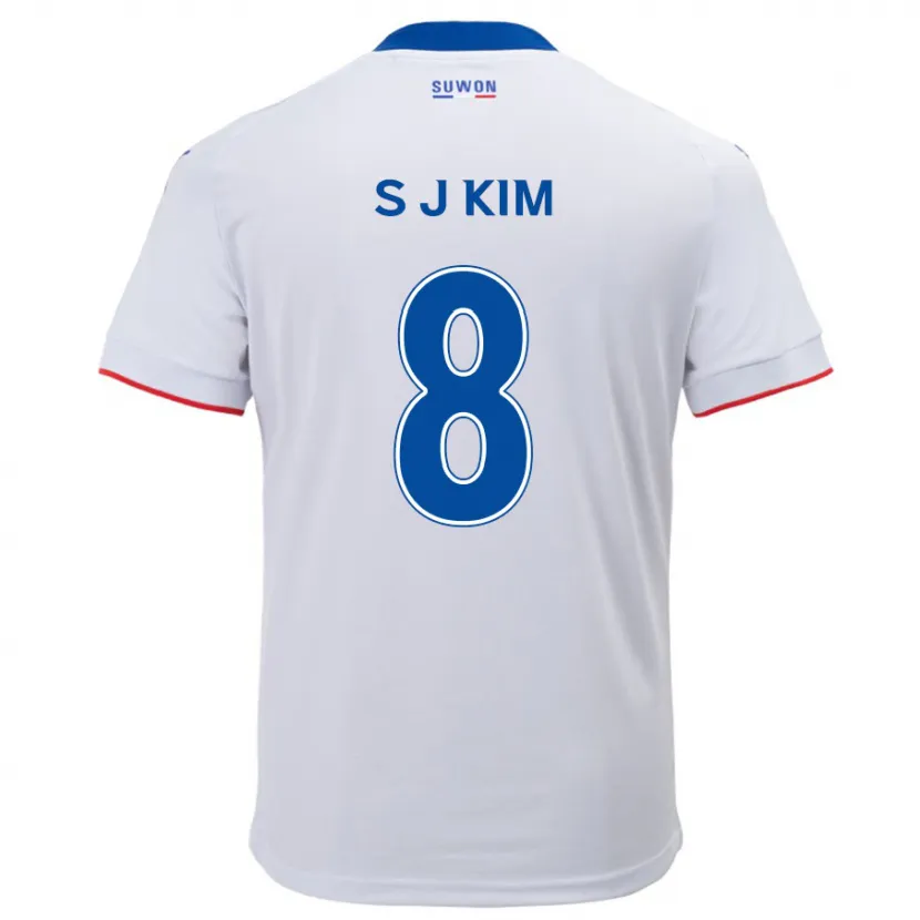 Danxen Kid Ji-Sung Kim #8 White Blue Away Jersey 2024/25 T-Shirt