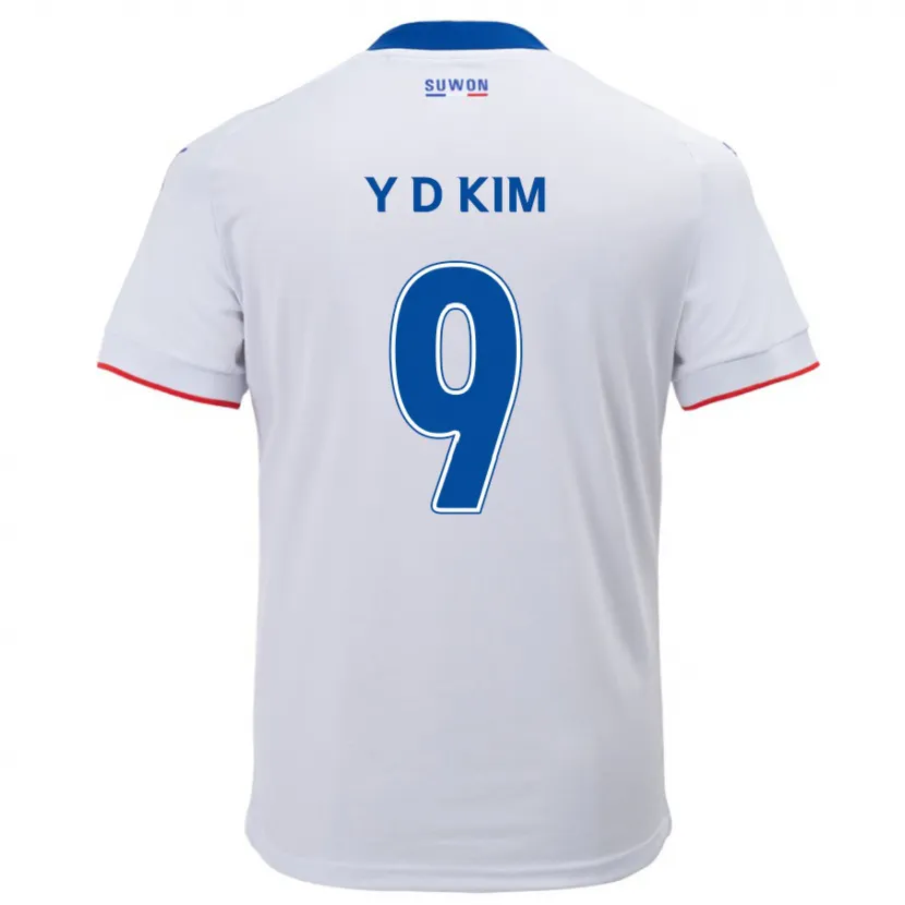 Danxen Kid Dong-Yeon Kim #9 White Blue Away Jersey 2024/25 T-Shirt