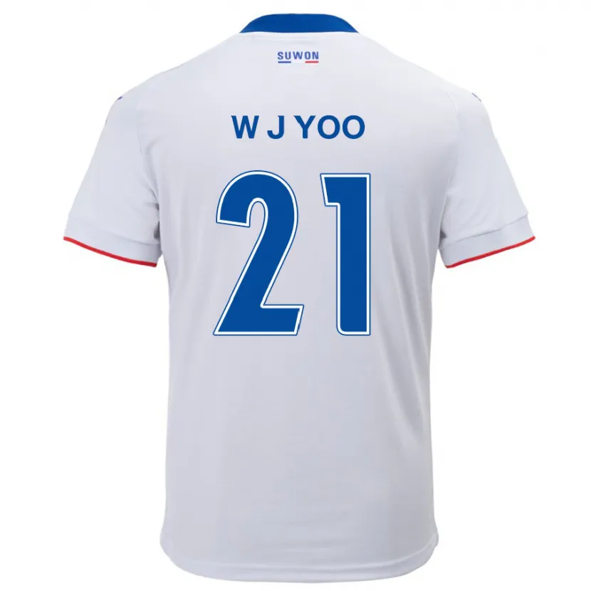 Danxen Kid Jin-Wook Yoo #21 White Blue Away Jersey 2024/25 T-Shirt