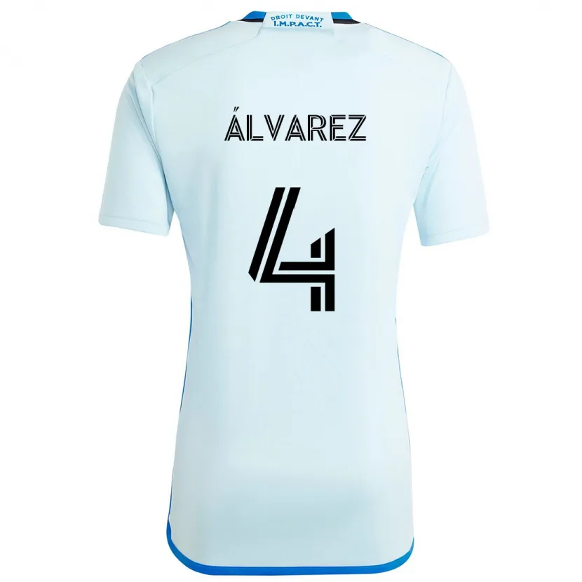 Danxen Kid Fernando Álvarez #4 Ice Blue Away Jersey 2024/25 T-Shirt