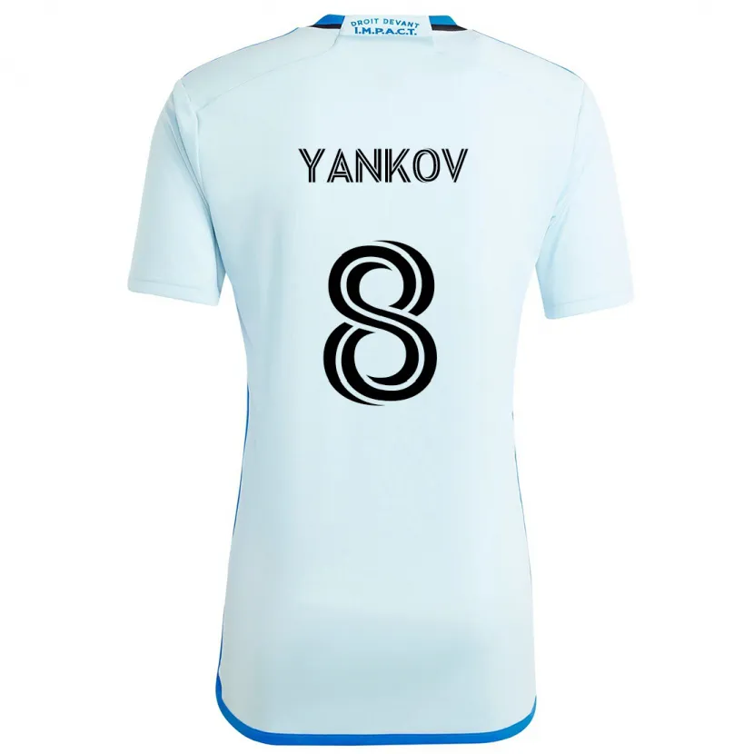 Danxen Kid Dominik Yankov #8 Ice Blue Away Jersey 2024/25 T-Shirt