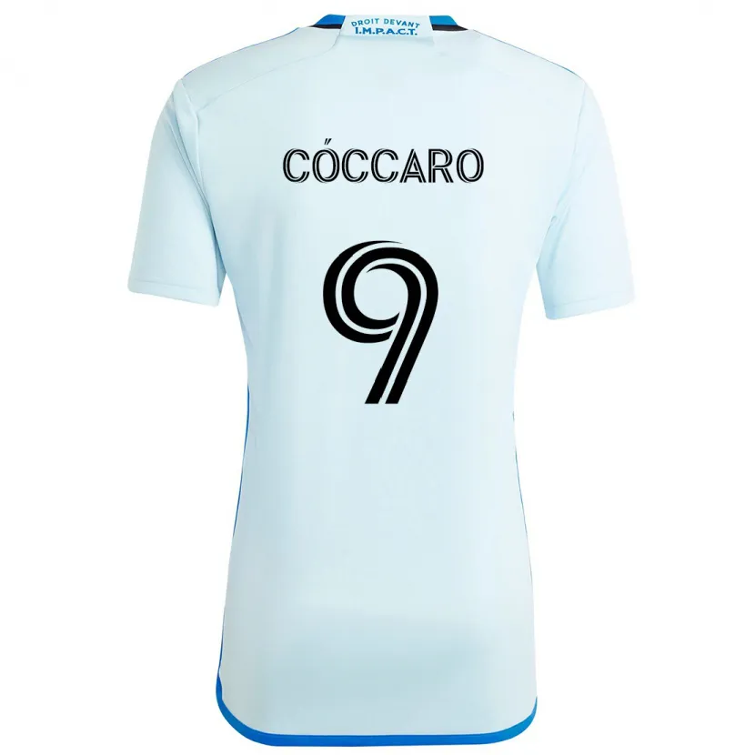 Danxen Kid Matías Cóccaro #9 Ice Blue Away Jersey 2024/25 T-Shirt