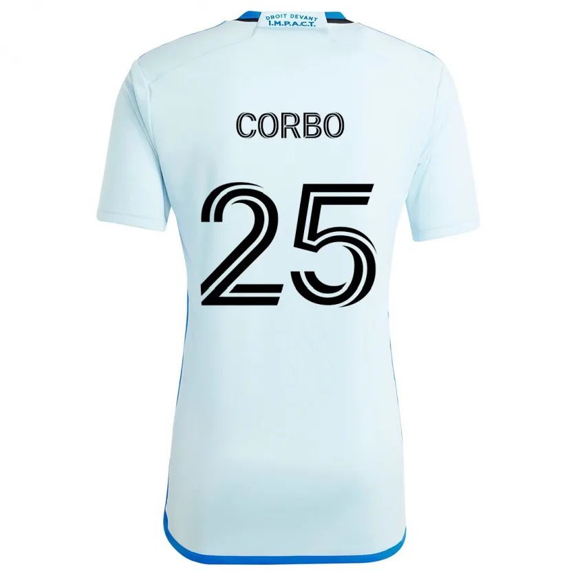 Danxen Kid Gabriele Corbo #25 Ice Blue Away Jersey 2024/25 T-Shirt