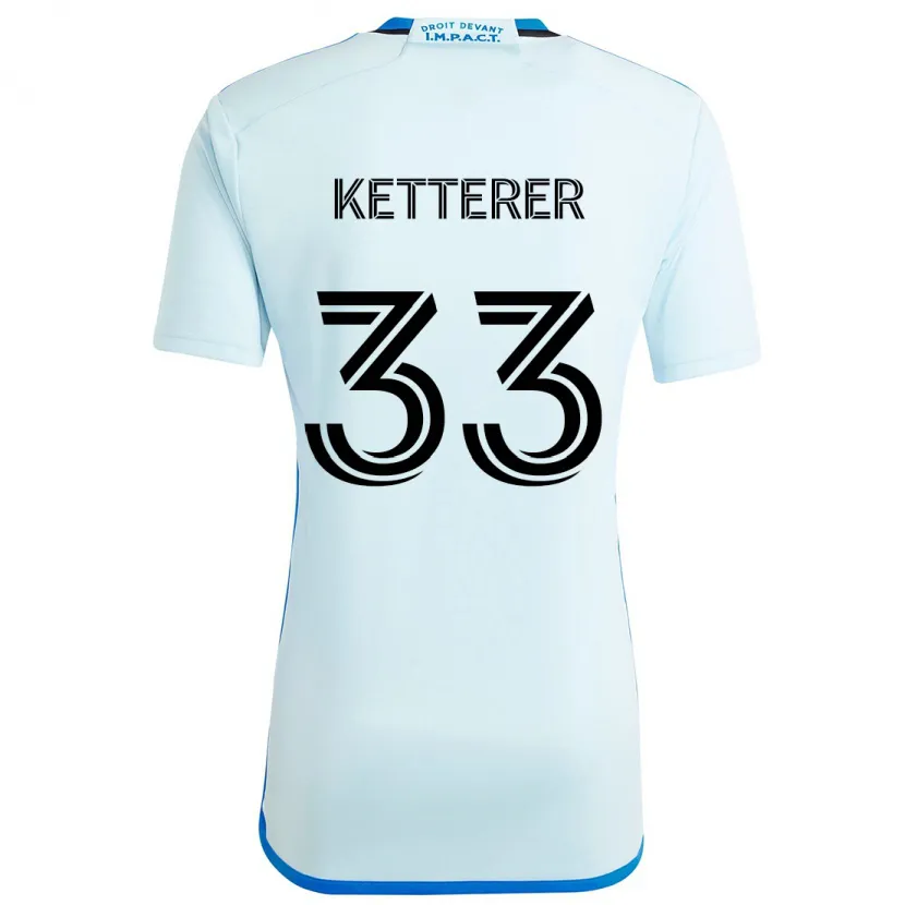 Danxen Kid Logan Ketterer #33 Ice Blue Away Jersey 2024/25 T-Shirt