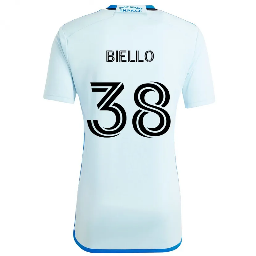 Danxen Kid Alessandro Biello #38 Ice Blue Away Jersey 2024/25 T-Shirt