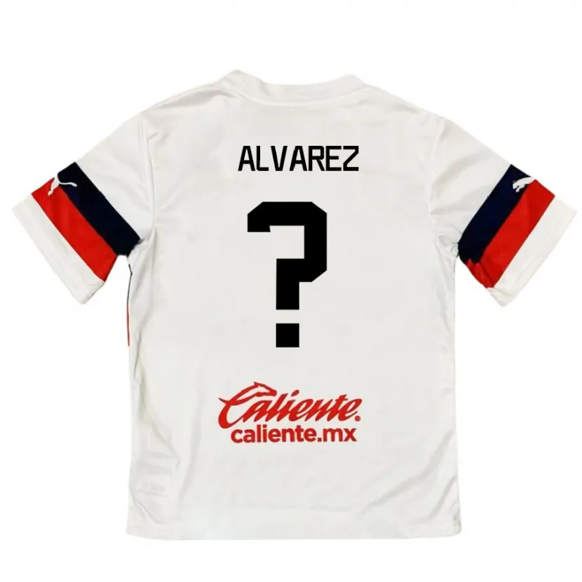 Danxen Kid Sergio Álvarez #0 White Red Away Jersey 2024/25 T-Shirt