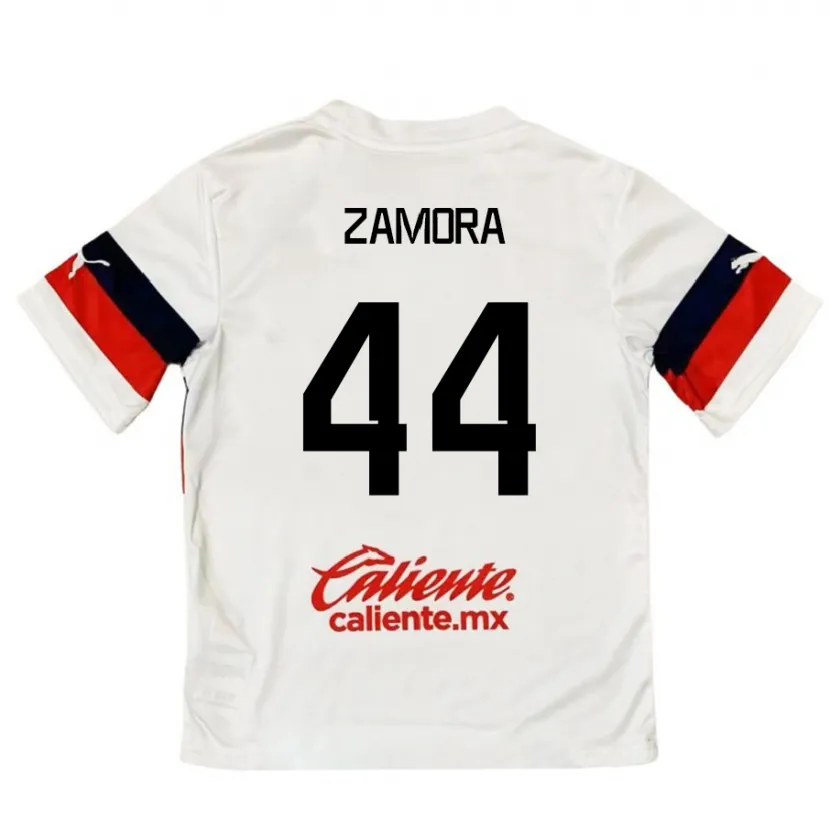 Danxen Kid Saúl Zamora #44 White Red Away Jersey 2024/25 T-Shirt