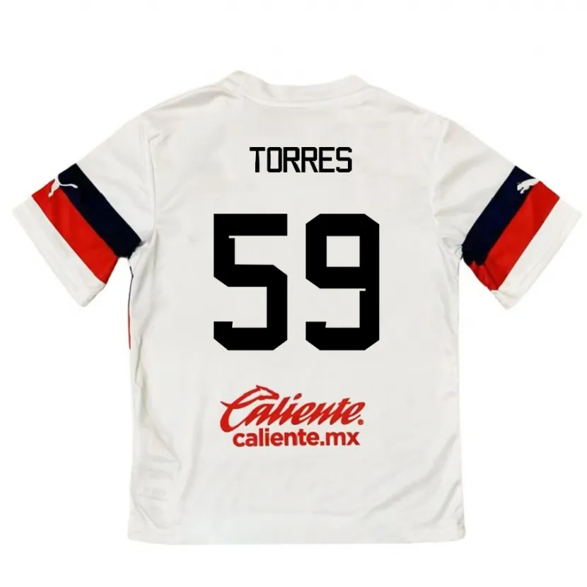 Danxen Kid Christian Torres #59 White Red Away Jersey 2024/25 T-Shirt