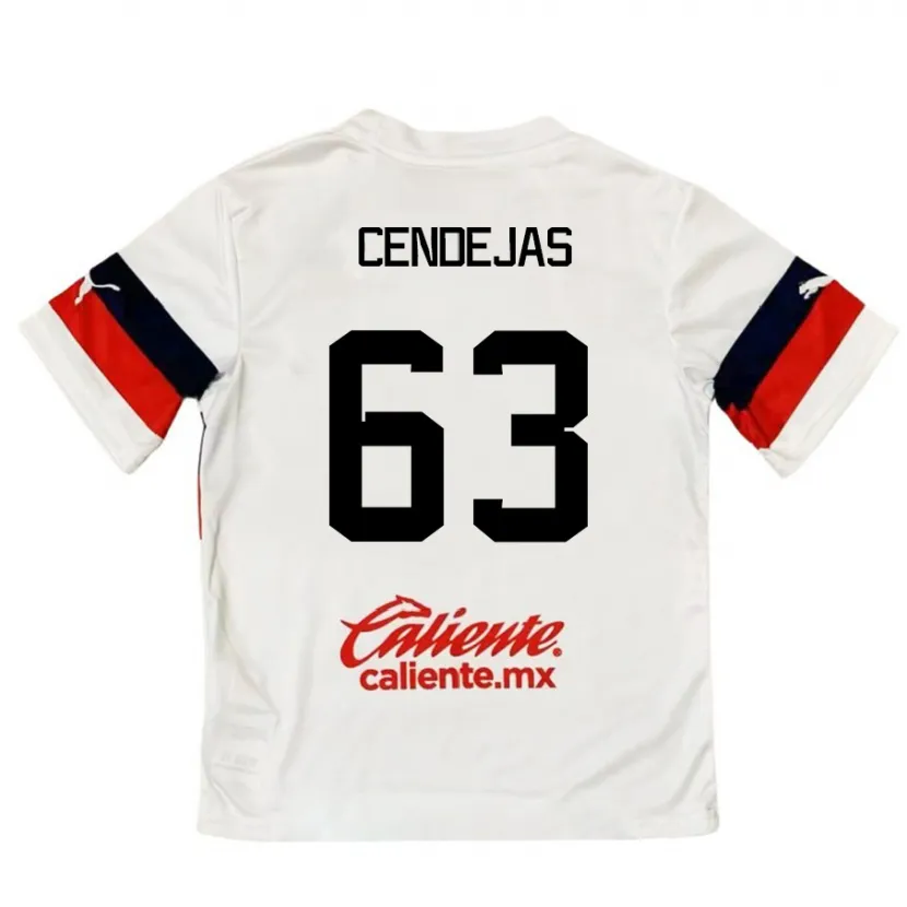 Danxen Kid Matías Cendejas #63 White Red Away Jersey 2024/25 T-Shirt