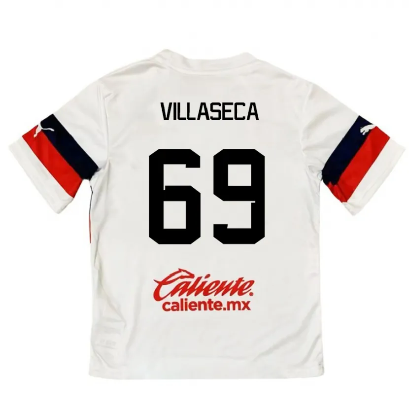 Danxen Kid Daniel Villaseca #69 White Red Away Jersey 2024/25 T-Shirt