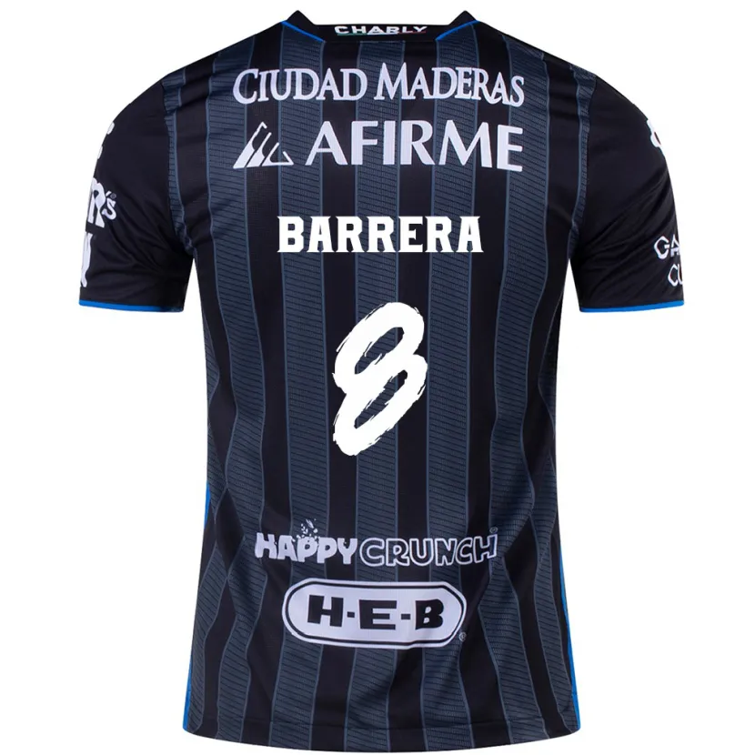 Danxen Kid Pablo Barrera #8 White Black Away Jersey 2024/25 T-Shirt