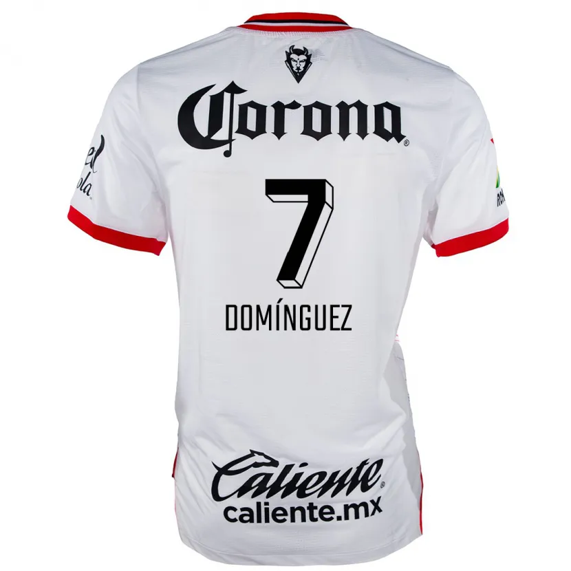 Danxen Kid Juan Domínguez #7 White Red Away Jersey 2024/25 T-Shirt