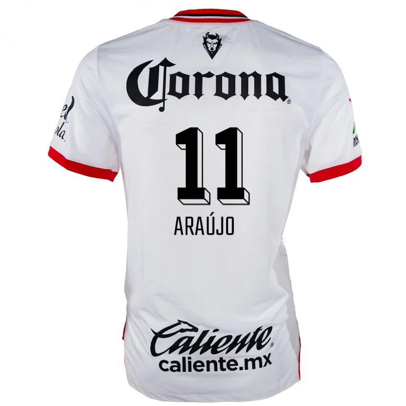 Danxen Kid Maximiliano Araújo #11 White Red Away Jersey 2024/25 T-Shirt