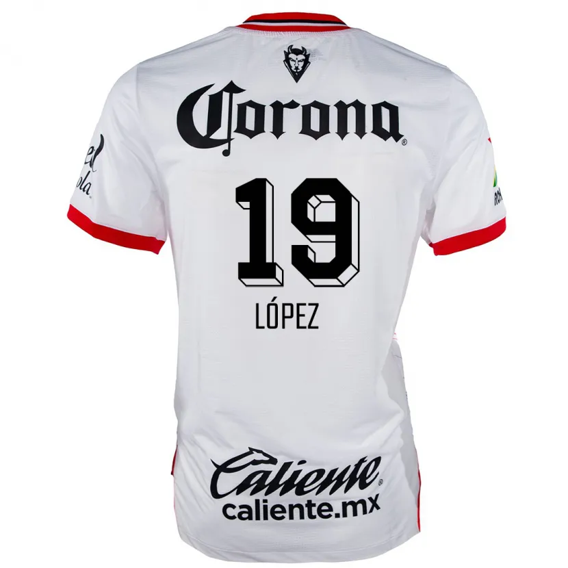 Danxen Kid Iván López #19 White Red Away Jersey 2024/25 T-Shirt